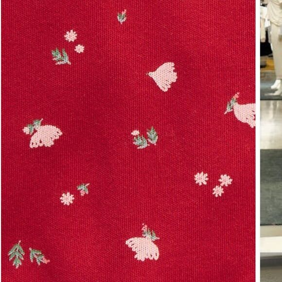 Nordstrom Red print holiday footie with headband NWT - Picture 3 of 13